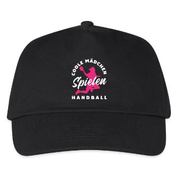 Handball Handballer Handball Trainer Fan Geschenk - Kinder Basecap - Schwarz - Vorne