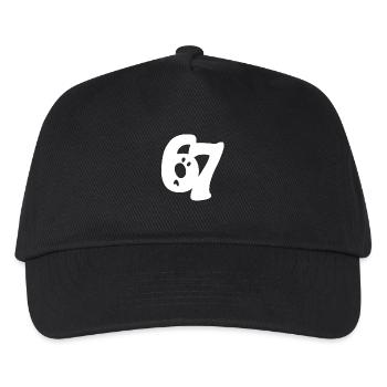 six seven | Number duo 6 and 7 | questioning face - Kids’ Baseball Cap - black - Front