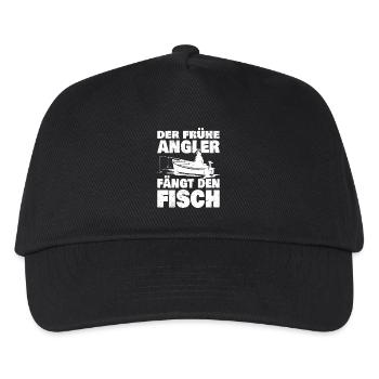 Der Frühe Angler - Kinder Basecap - Schwarz - Vorne