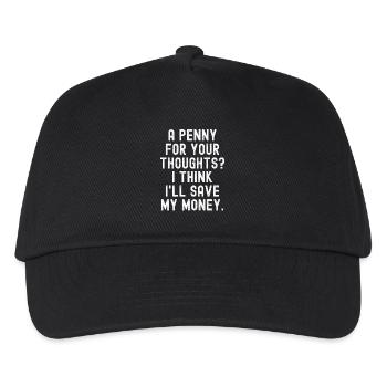 Penny Thoughts Save Money - Kids’ Baseball Cap - black - Front