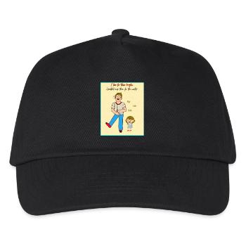 Lachmoment von Vater und Kind - Kinder Basecap - Schwarz - Vorne