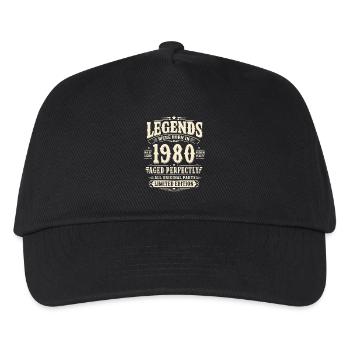  46. Geburtstag Geschenk Mann 1980 Vintage Retro - Kinder Basecap - Schwarz - Vorne