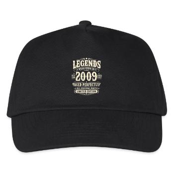 17. Geburtstag Geschenk Mann 2009 Vintage Retro - Kinder Basecap - Schwarz - Vorne