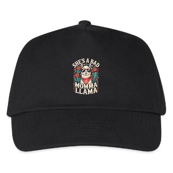 She's a Bad Momma Llama - Kids’ Baseball Cap - black - Front