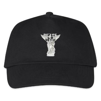 Winged Angel Statue Metal Typography - Kids’ Baseball Cap - black - Front