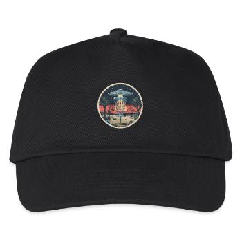Disc Golf Discs UFO Retro Vintage Desert Basket - Kids’ Baseball Cap - black - Front