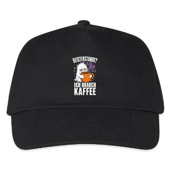 Geisterstunde? Ich brauch Kaffee – Halloween - Kinder Basecap - Schwarz - Vorne