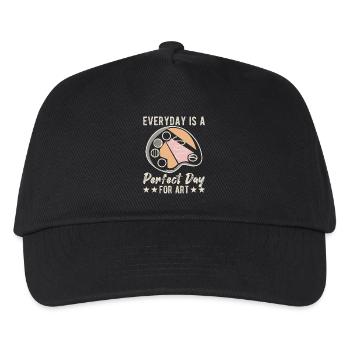 Artist Painter Graphic Perfect Day For Art Gifts - Kids’ Baseball Cap - black - Front
