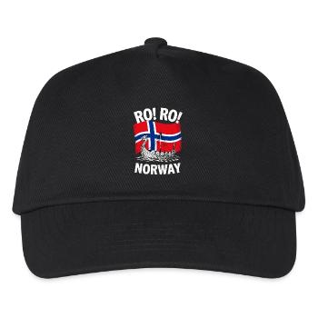 RO RO NORWAY Viking Ship Norway Flag - Kids’ Baseball Cap - black - Front