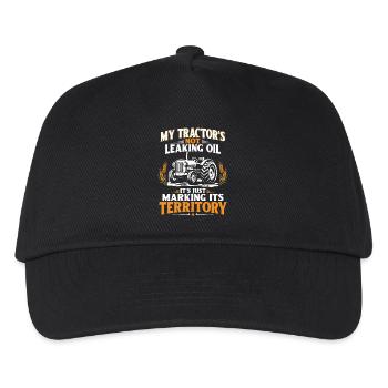 Funny Tractor Saying Vintage Farmers with Humor - Kids’ Baseball Cap - black - Front