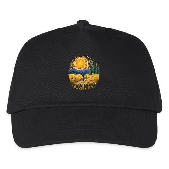 Gogh Riding Sunlit Field Cyclist - Kids’ Baseball Cap - black - Front