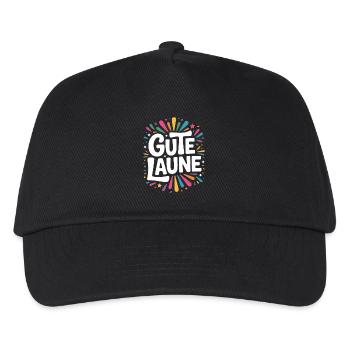 Gute Laune Karneval Fasching Karnevalskostüm Alaaf - Kinder Basecap - Schwarz - Vorne