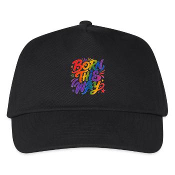 Born This Way Rainbow CSD Pride Saying - Kids’ Baseball Cap - black - Front