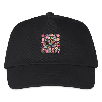 Hummingbird Flowers Bird Watcher - Kids’ Baseball Cap - black - Front