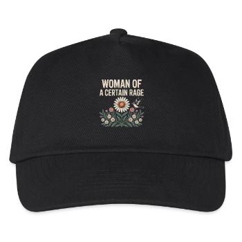 Woman Of A Certain Rage Flowers Bird Shirt Sticker - Kids’ Baseball Cap - black - Front