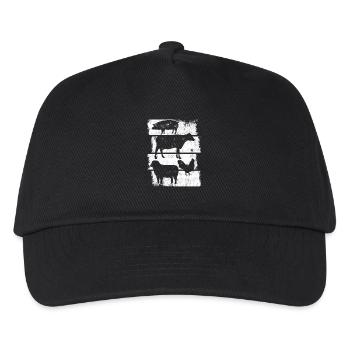 Farm animals - Kids’ Baseball Cap - black - Front
