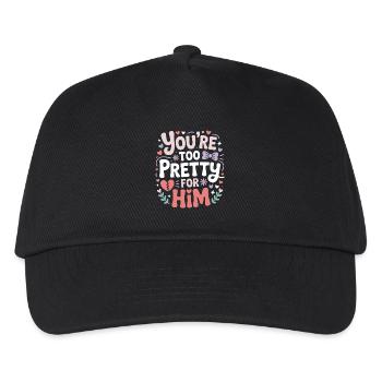 Too Pretty For Him Best Friend BFF Ex Breakup - Kids’ Baseball Cap - black - Front