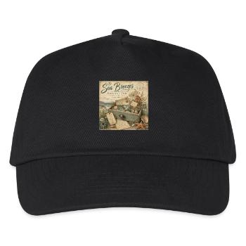 The Sea Breezes Coastal Inn Vintage Poster Decoration - Kids’ Baseball Cap - black - Front