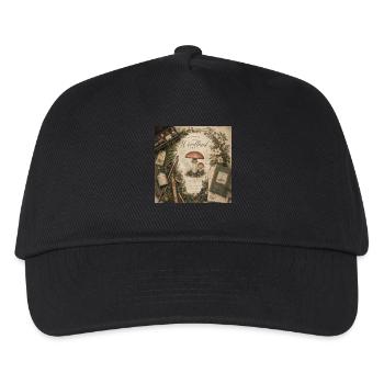 Mushroom Illustration Retro Mural Forest Decoration Poster - Kids’ Baseball Cap - black - Front