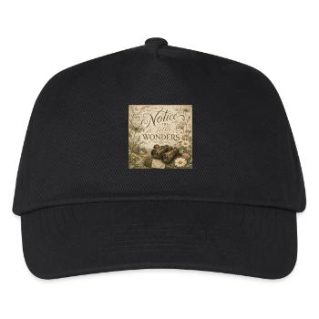 Wildflower Binoculars Retro Mural Nostalgia Decoration - Kids’ Baseball Cap - black - Front