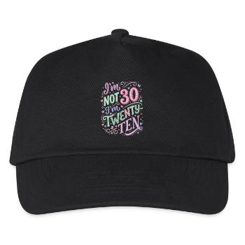 I'm not 30 Im 20 Ten Birthday - Kids’ Baseball Cap - black - Front