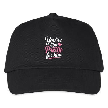 Too Pretty For Him Best Friend BFF Ex Breakup - Kids’ Baseball Cap - black - Front