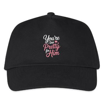 Too Pretty For Him Best Friend BFF Ex Breakup - Kids’ Baseball Cap - black - Front