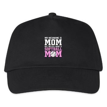 Softball Mom Softball Mom - Kids’ Baseball Cap - black - Front