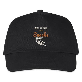 Will Climb For Snacks - Kids’ Baseball Cap - black - Front