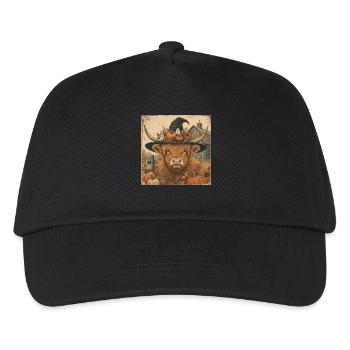 Scottish Cow Halloween Hoodie Vintage Cow - Kids’ Baseball Cap - black - Front