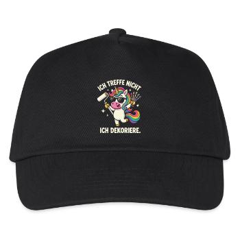Ich treffe Nicht Ich dekoriere - Kinder Basecap - Schwarz - Vorne