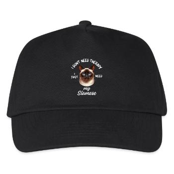 Siamese Cat Therapy - Kids’ Baseball Cap - black - Front