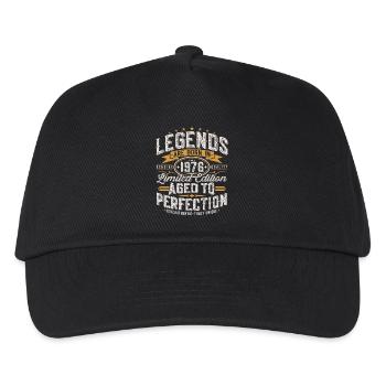 1976 Vintage Birthday Vintage Retro Gift - Kids’ Baseball Cap - black - Front