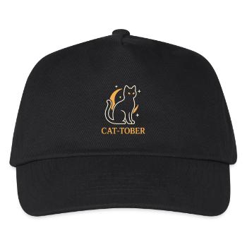 Crescent Cat Moon - Kids’ Baseball Cap - black - Front