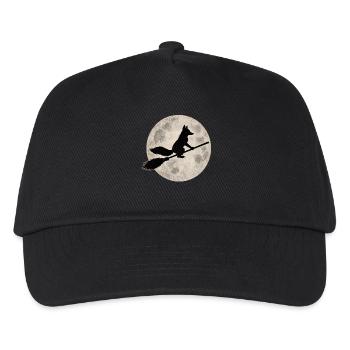 Halloween Fox Witch Vintage Full Moon Motif - Kids’ Baseball Cap - black - Front