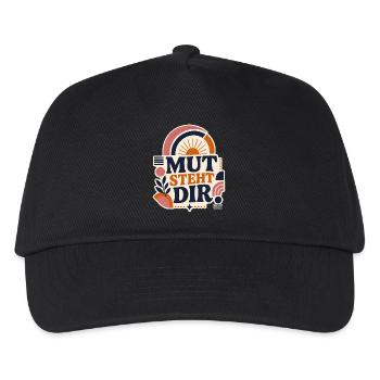 Mut steht dir – Positives Statement - Kinder Basecap - Schwarz - Vorne
