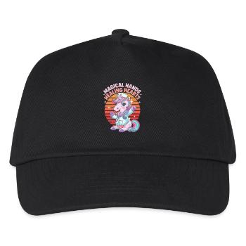 Magical Hands Healing Hearts Unicorn - Kids’ Baseball Cap - black - Front