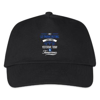 Funny Parachuting Quote - Kids’ Baseball Cap - black - Front