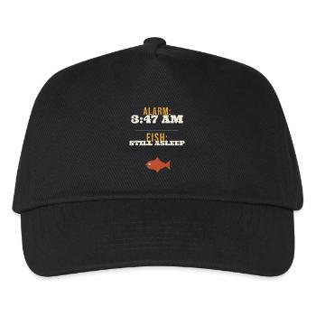 Fishing Alarm 3:47 AM Fish Still Asleep Funny Earl - Kids’ Baseball Cap - black - Front