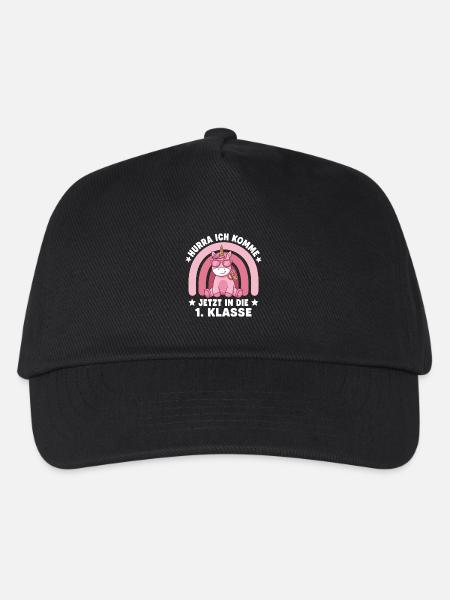 1. Klasse Einhorn Schulstart Einschulung - Kinder Basecap - Schwarz