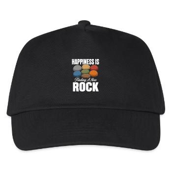 Le bonheur, c’est trouver une nouvelle géologie rocheuse drôle - Casquette de baseball Enfant - noir - Devant