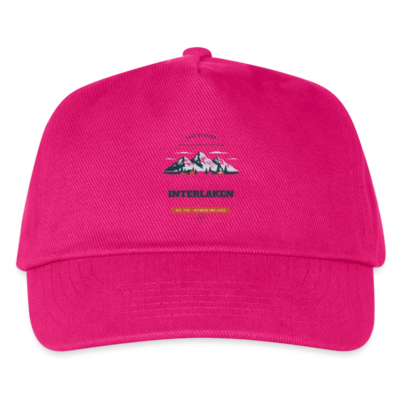 Interlaken badge on a kids’ baseball cap