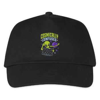 Cosmically Confused – Verwirrter Alien - Kinder Basecap - Schwarz - Vorne