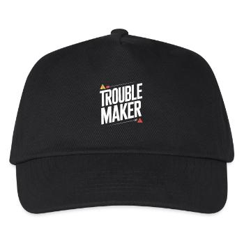 Troublemaker Frechdachs Rabauke Geschwister Kinder - Kinder Basecap - Schwarz - Vorne
