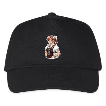 Dirndl Anime Charme - Kinder Basecap - Schwarz - Vorne