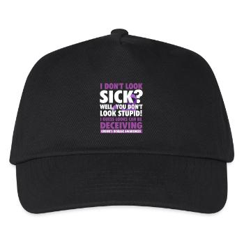Der Schein kann trügen – Crohns IBD-Bewusstsein - Kinder Basecap - Schwarz - Vorne