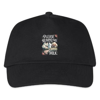  Please Remind Me To Get The Milk Lustiger - Kinder Basecap - Schwarz - Vorne