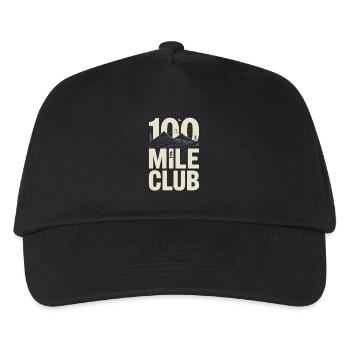 100 Mile Club Ultralauf Trailrunning 100M Ultra - Kinder Basecap - Schwarz - Vorne