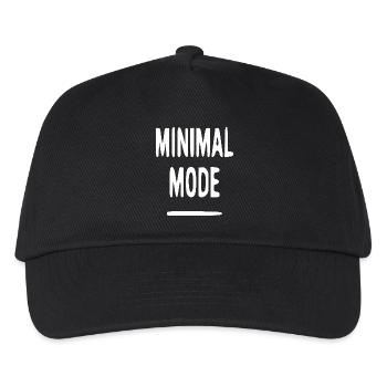Minimal Mode Typo-Print - Kinder Basecap - Schwarz - Vorne
