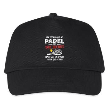 Meine Padel-Technik - Kinder Basecap - Schwarz - Vorne